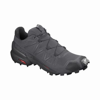 Salomon SPEEDCROSS 5 - Miesten Polkujuoksukengät - Mustat